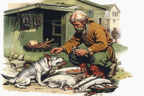 «Бредет старик на рыбный рынок...»