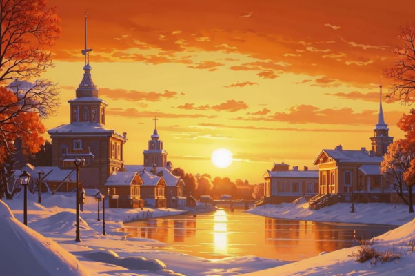 «Закат золотой. Снега...»