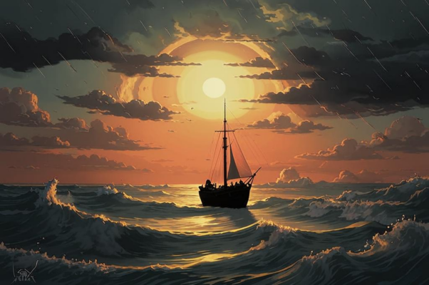 «Над морем северным холодный запад гас...»