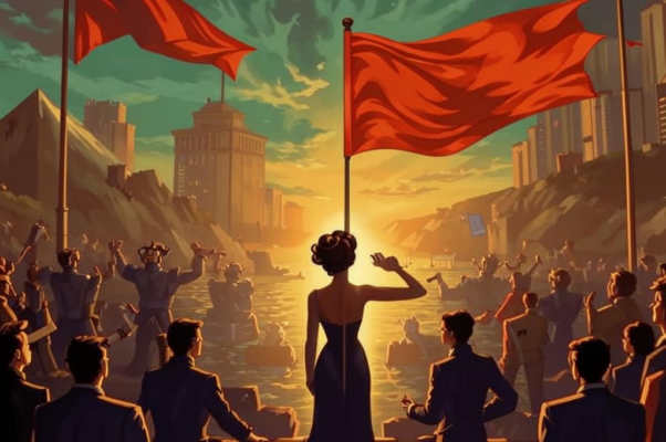 «С пышно развевающимся флагом...»