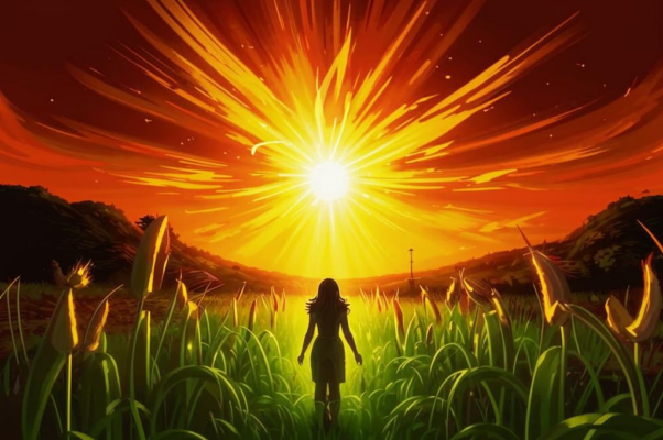 «Сверкал зеленый луч и даль пылала...»