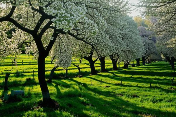 «Цветущих яблонь тень сквозная...»