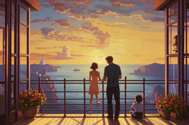 У моря («Мы вышли из комнаты душно…»)