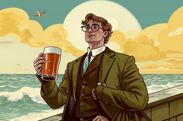 «Вот пиво пьет высокорослый клерк...»