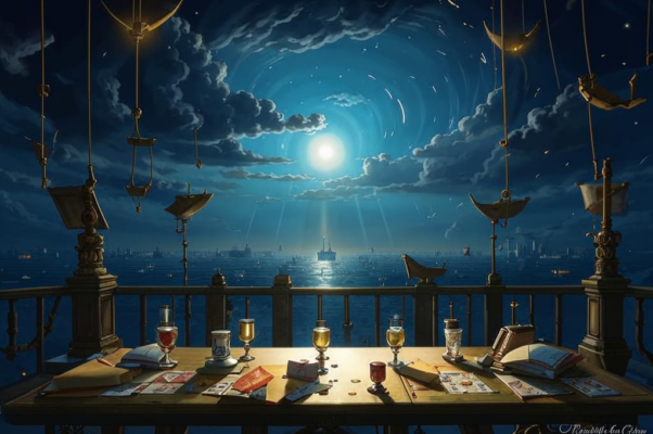 «над голубым столом...»