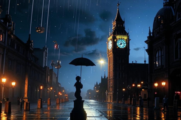 Баллада («дождь упал на старинную площадь…»)