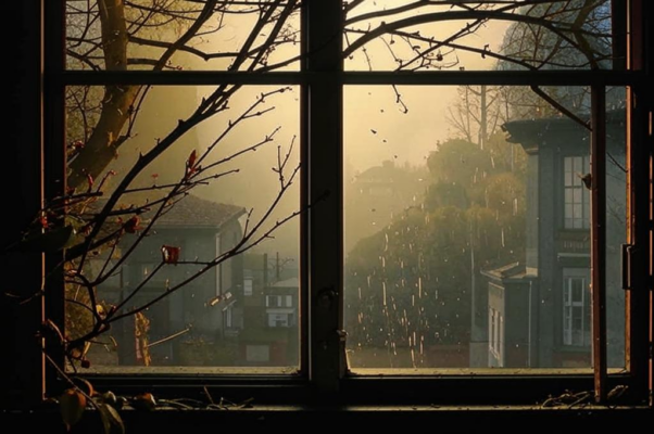 Осеннее утро («то был бы окон и ветве…»)