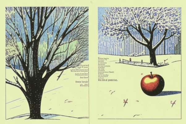 «Половинка яблока. Первый снег...»