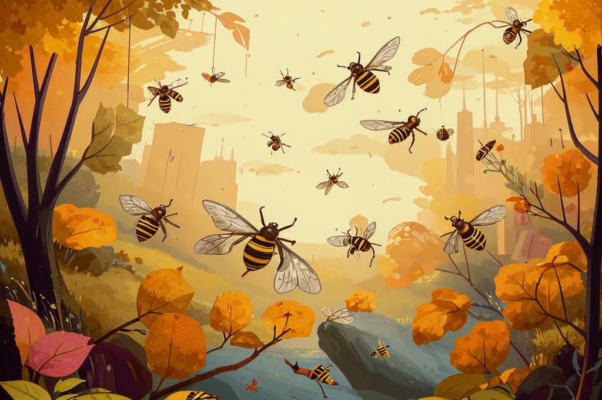 «Пчелы, стрекозы, осы ли — высохли. Но плывут...»