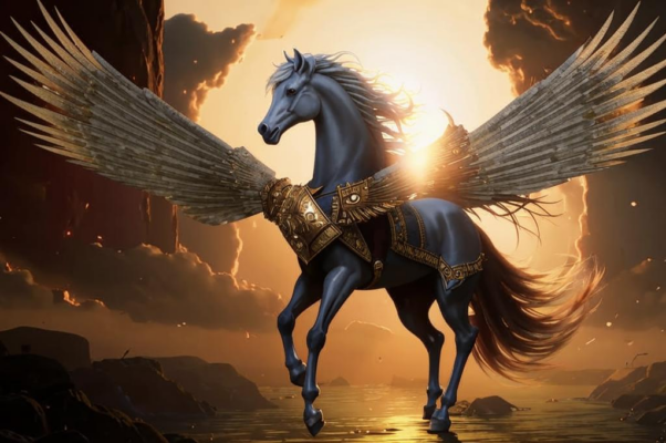 «Мой конь, крылатый конь в густой тени дремал...»