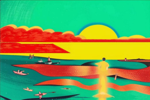 «На сухом полотне заката —...»