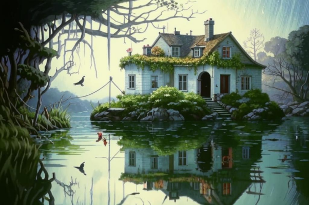 Дом («Обвитый виноградом и плющом…»)