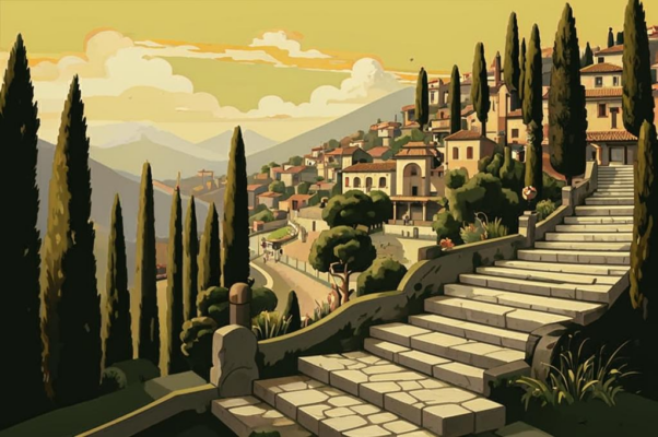 Сад итальянской виллы на Ривьере