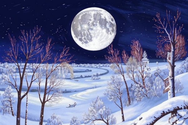 «В морозной мгле, как око сычье...»