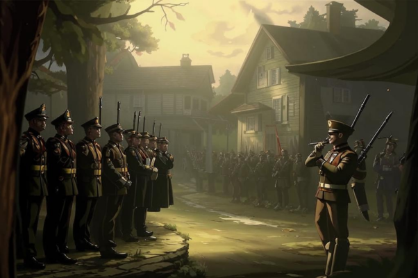 «Горниста смолк рожок... Угрюмые солдаты...»