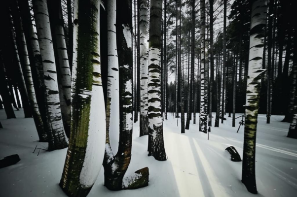«На темном ельнике стволы берез ...»