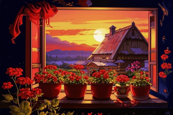 «Теперь бы герань на окнах...»