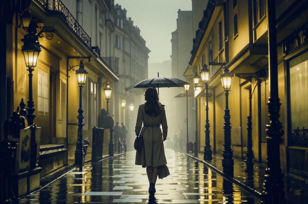 «Дырявый зонт перекосился ниже...» («Дырявый зонт перекосился ниже…»)