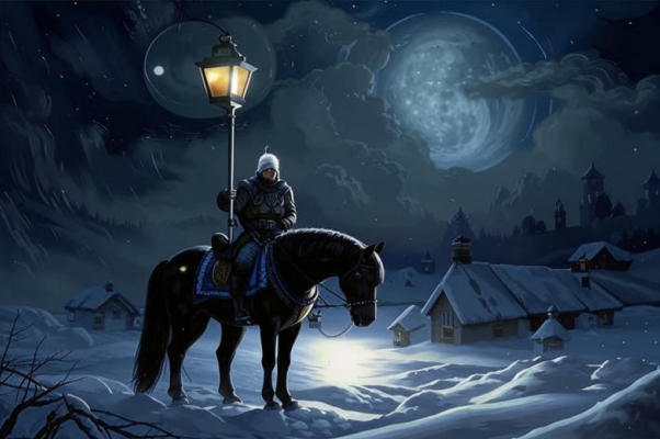 «Глухая ночь. Фонарь, зевая...»