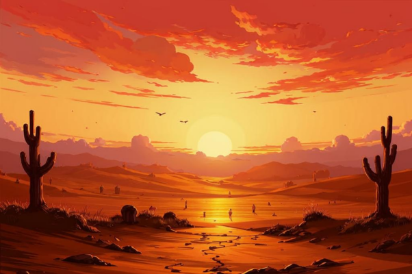 «На запад солнца иду в пустыне...»