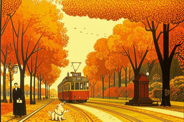 «Пройдет трамвай, и в беге колеса...»