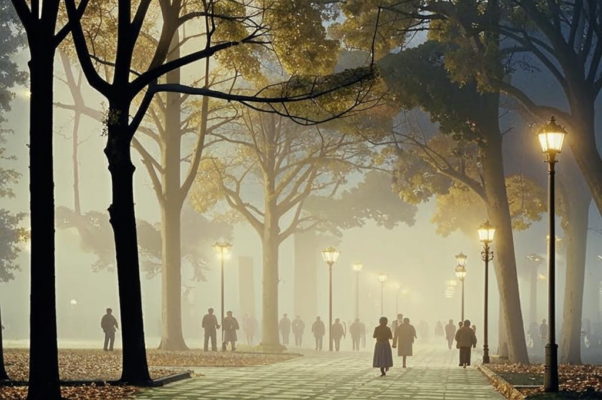 «Уже ноябрь туманит фонари...»