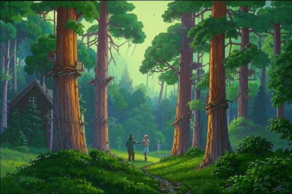 «Лес над нами огромным навесом...»