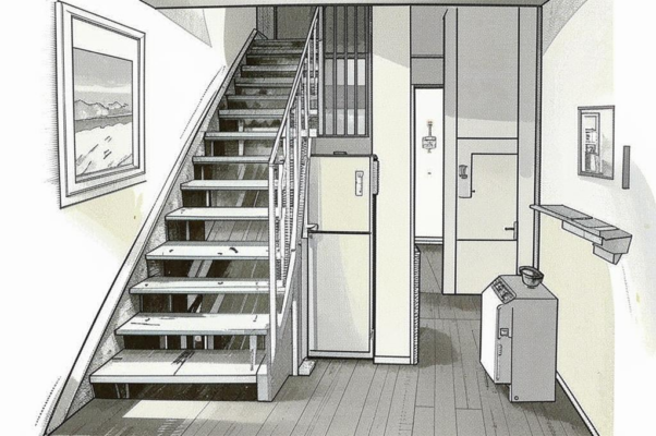 «На лестнице / и кухонною гарью ...»