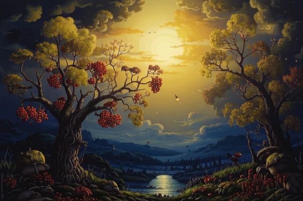 Елка («Рябины пламенные грозди…»)