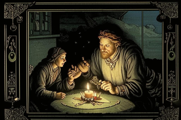 «Вокруг свечи толклись и гибли мошки...»