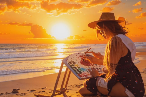 «Устроились на песке...»