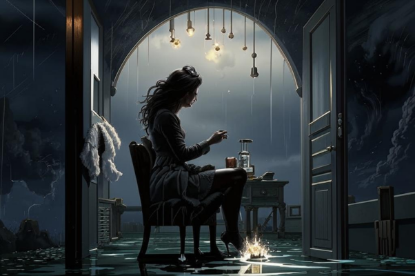 «она сидит в салоне...»