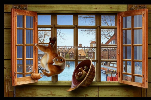 Белка («В деревне, в праздник, под окно…»)