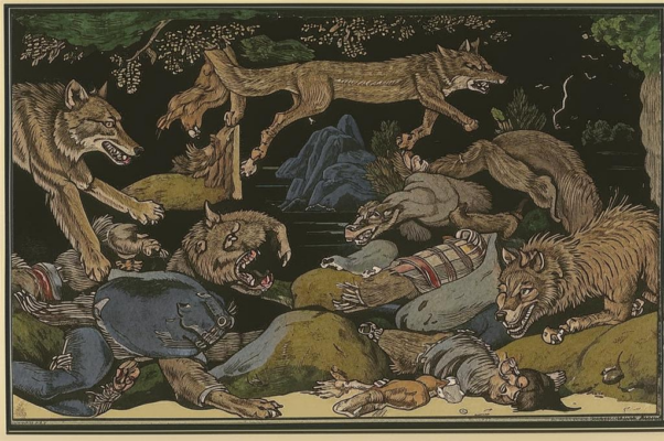 Ворона и курица