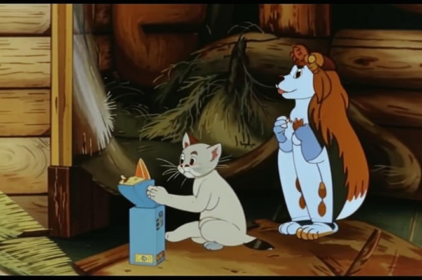 Котенок и скворец