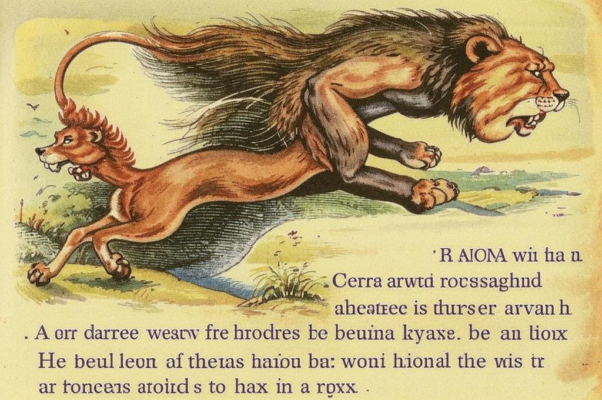 Лев, серна и лиса