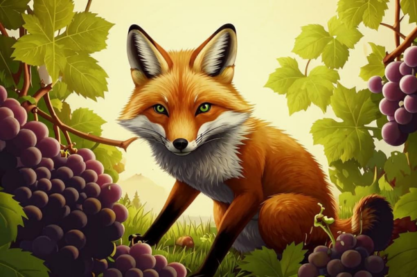Лисица и виноград