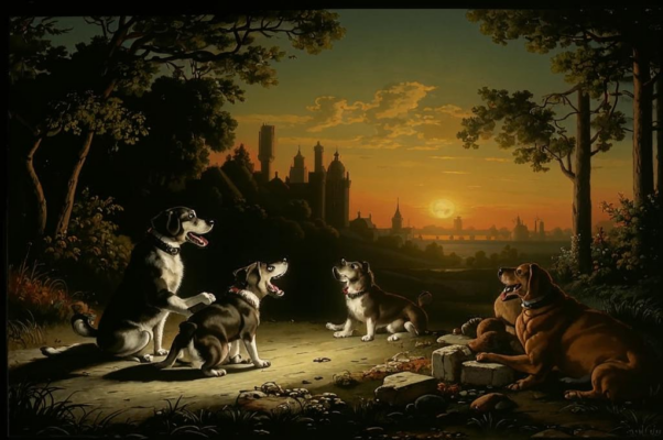 Прохожие и собаки