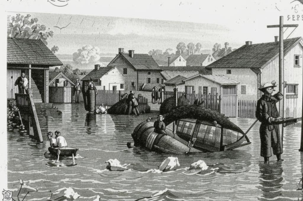 Крестьяне и река