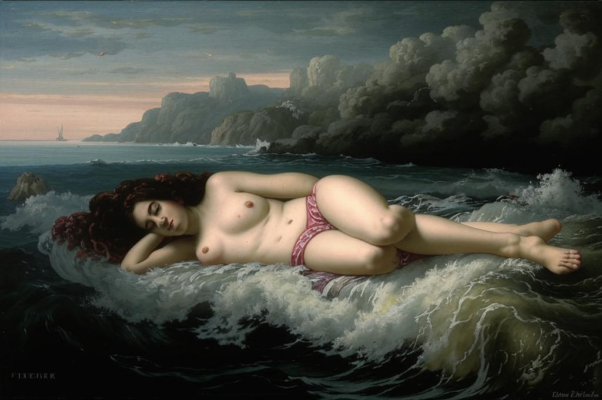 Пловец и море