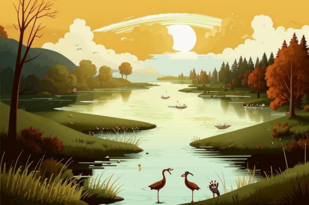 Пруд и река