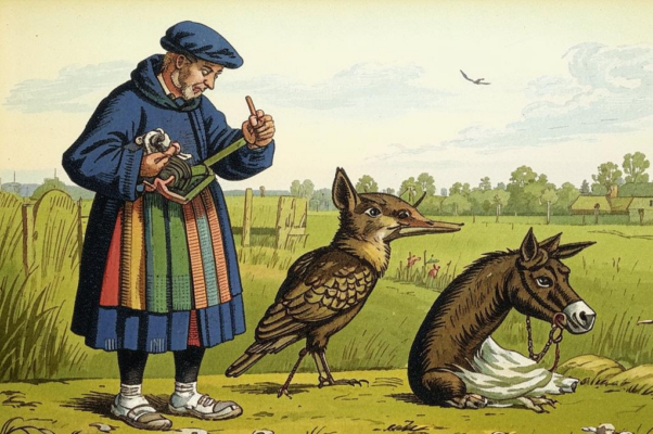 Осел и мужик («Мужик на лето в огоро…»)