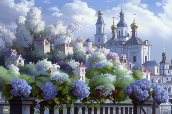 «Белые купы поздней сирени...»