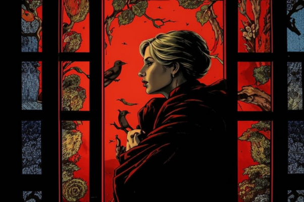 «В залепленном окне серебряно-седое...»