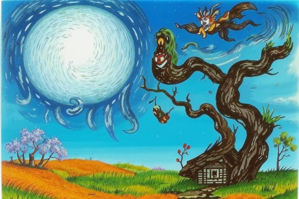 «У волжского домика старая ива стоит...»