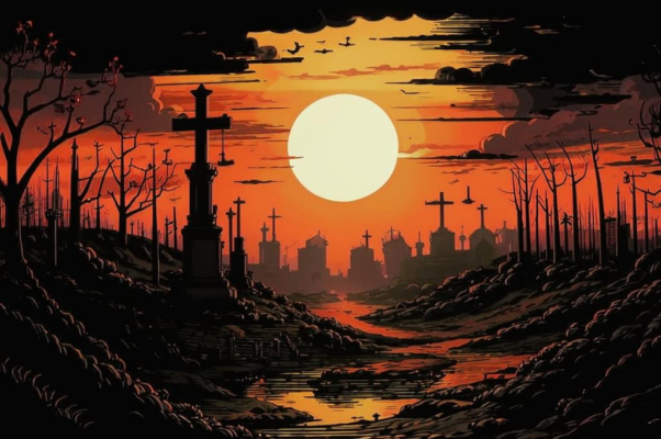 «В небе, угольно-багровом...»