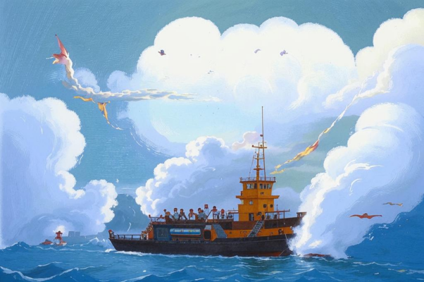 «Плывет с двумя баржами тихо катер...»