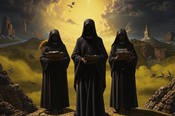 «Черные фигуры двух монахинь...»