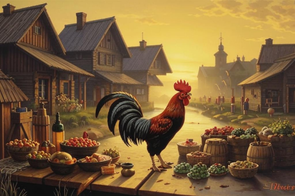 Петух («Петух зарю приветствует на рынке …»)