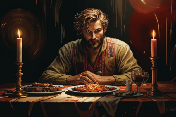 «На буйном пиршестве задумчив он сидел...»